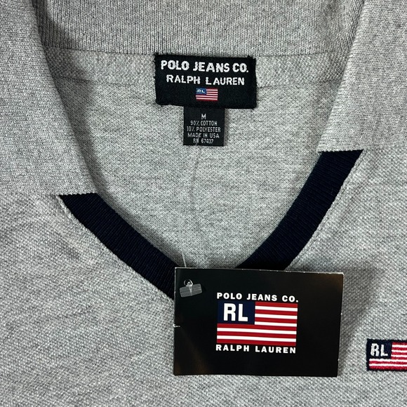 Polo Jeans‎ Co. Made in USA Sleeveless Polo Dress Gray Women's Size M VTG NMT - Picture 6 of 11